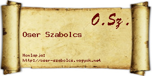 Oser Szabolcs névjegykártya